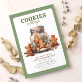 クリスマスクッキー交換の招待ホリデーパーティー 招待状