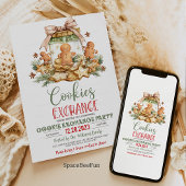 クリスマスクッキー交換の招待ホリデー調理師 招待状