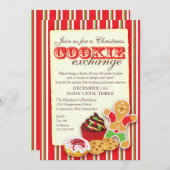 クリスマスクッキー交換の招待 招待状 (正面/裏面)