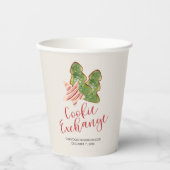 クリスマスクッキー交換ウォーターカラークッキー 紙コップ (正面)