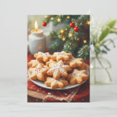 クリスマスクッキー交換カスタマイズ 招待状 (スタンド正面)