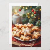 クリスマスクッキー交換カスタマイズ 招待状 (正面/裏面)