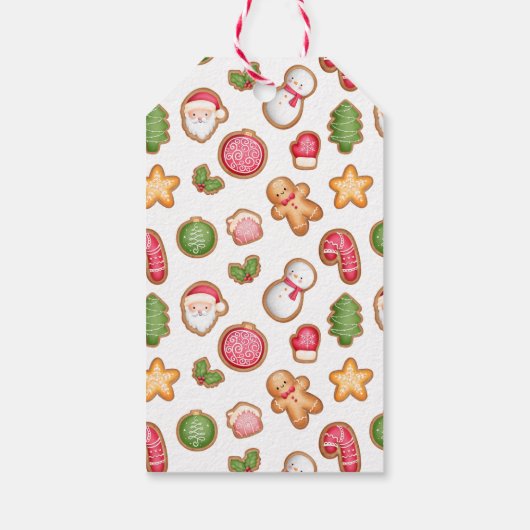 クリスマスクッキー交換カスタムラベル ギフトタグ (裏面)
