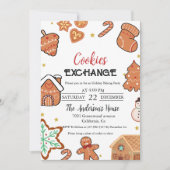 クリスマスクッキー交換クリスマスパーティー 招待状 (正面)