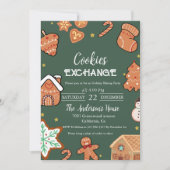 クリスマスクッキー交換クリスマスパーティー 招待状 (正面)