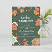 クリスマスクッキー交換クリスマスパーティー 招待状 (スタンド正面)