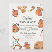 クリスマスクッキー交換クリスマスパーティー 招待状 (正面)