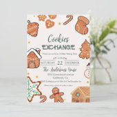 クリスマスクッキー交換クリスマスパーティー 招待状 (スタンド正面)