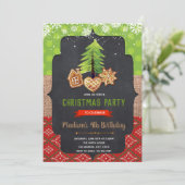 クリスマスクッキー交換ココアパーティーの招待状 招待状 (スタンド正面)