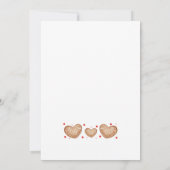 クリスマスクッキー交換ジンジャーブレッドシンプル 招待状 (裏面)