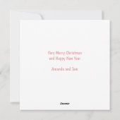 クリスマスクッキー交換ジンジャーブレッドピンク シーズンカード (裏面)