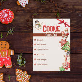 クリスマスクッキー交換スコアカード エンクロージャーカード