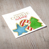 クリスマスクッキー交換パーソナライズされた スタンダードカクテルナプキン