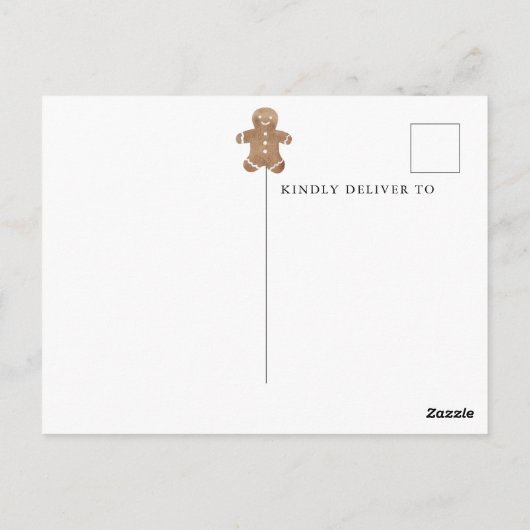 クリスマスクッキー交換パーティの招待状 ポストカード (裏面)