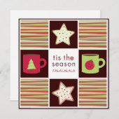 クリスマスクッキー交換パーティの招待状 招待状 (正面/裏面)