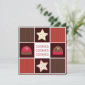 クリスマスクッキー交換パーティの招待状 招待状 (スタンド正面)