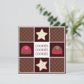 クリスマスクッキー交換パーティの招待状 招待状 (スタンド正面)
