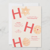 クリスマスクッキー交換パーティの招待状 招待状 (正面)