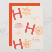 クリスマスクッキー交換パーティの招待状 招待状 (正面/裏面)