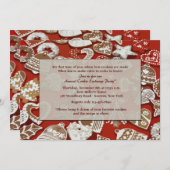 クリスマスクッキー交換パーティの招待状 招待状 (正面/裏面)