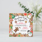 クリスマスクッキー交換パーティの招待状 招待状 (スタンド正面)