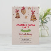 クリスマスクッキー交換パーティの招待状 招待状 (スタンド正面)