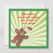 クリスマスクッキー交換パーティの招待状 招待状 (裏面)