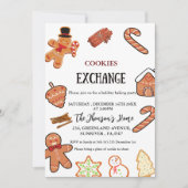 クリスマスクッキー交換パーティの招待状 案内状 (正面)