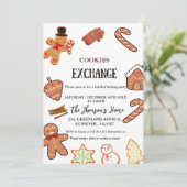 クリスマスクッキー交換パーティの招待状 案内状 (スタンド正面)