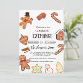 クリスマスクッキー交換パーティの招待状 案内状 (スタンド正面)