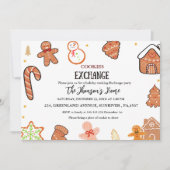 クリスマスクッキー交換パーティの招待状 案内状 (正面)