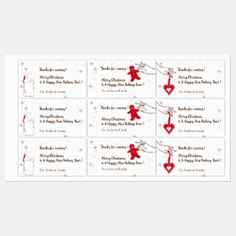 クリスマスクッキー交換パーティーありがとう ラベル