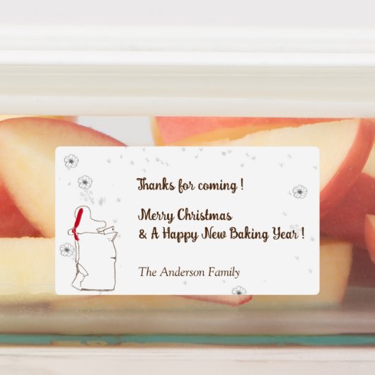 クリスマスクッキー交換パーティーありがとう ラベル (貼付)
