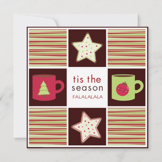 クリスマスクッキー交換パーティーの招待状 招待状 (正面)