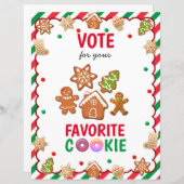 クリスマスクッキー交換パーティーゲームクッキー投票 (正面/裏面)