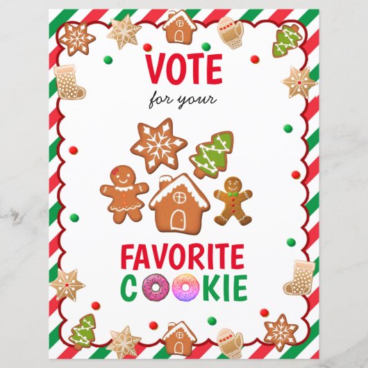 クリスマスクッキー交換パーティーゲームクッキー投票 (正面)