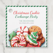 クリスマスクッキー交換パーティーフェスティバルグリーン フェイバータグ (正面)