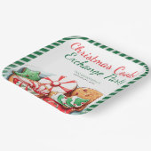 クリスマスクッキー交換パーティーフェスティバルグリーン ペーパープレート (傾斜あり)