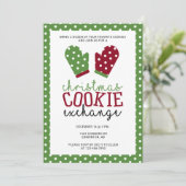 クリスマスクッキー交換パーティーホリデーオーブンミッツ 招待状 (スタンド正面)