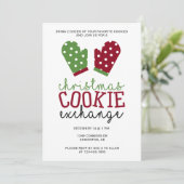 クリスマスクッキー交換パーティーホリデーオーブンミッツ 招待状 (スタンド正面)