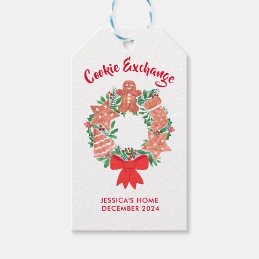 クリスマスクッキー交換パーティー ギフトタグ (正面)
