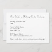 クリスマスクッキー交換パーティー 招待状 (裏面)