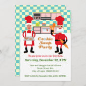 クリスマスクッキー交換パーティー 招待状 (正面/裏面)