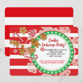 クリスマスクッキー交換パーティ 招待状 (正面/裏面)