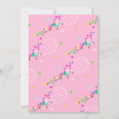 クリスマスクッキー交換ピンクホリデー 招待状 (裏面)