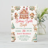 クリスマスクッキー交換ベーキングスピリッツ明るい 招待状 (スタンド正面)