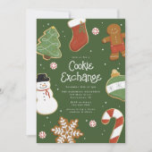 クリスマスクッキー交換ホリデーパーティー 招待状 (正面)