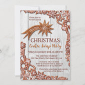 クリスマスクッキー交換会楽しいジンジャーブレッド 招待状 (正面)