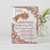 クリスマスクッキー交換会楽しいジンジャーブレッド 招待状 (スタンド正面)