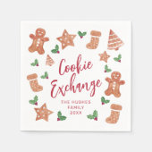 クリスマスクッキー交換会 スタンダードカクテルナプキン (正面)